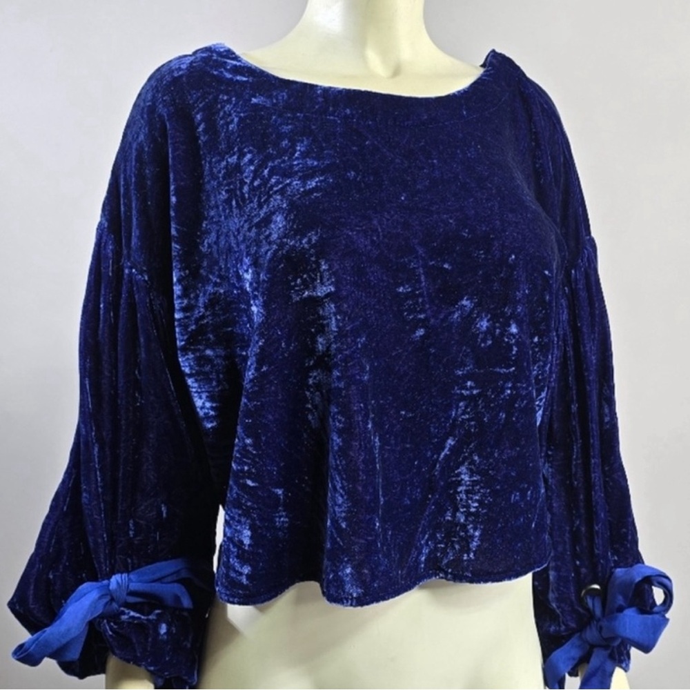 Contemporary Modern Jeweled Cobalt Blue BIB Style Gold Chain Elegant Necklace - Picture 4 of 11